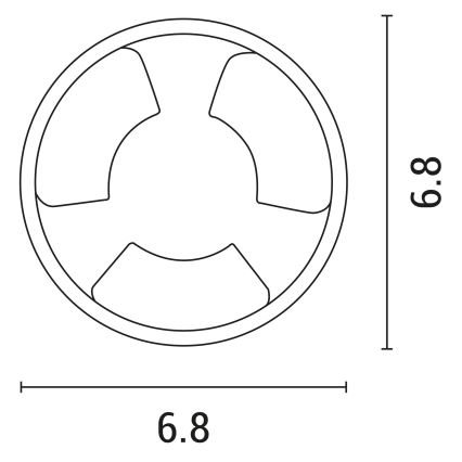 Κρεμαστό φωτιστικό οροφής LED LED/3W/12V IP65