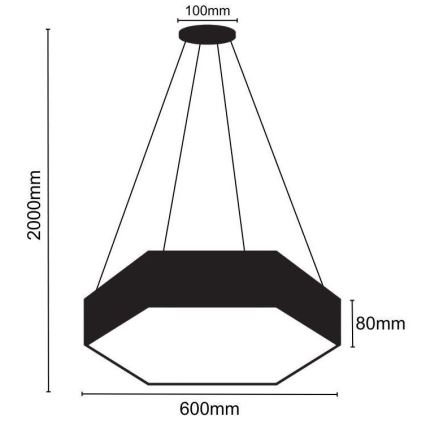 Κρεμαστό φωτιστικό οροφής LED LED/40W/230V 4000K διάμετρος 60 cm
