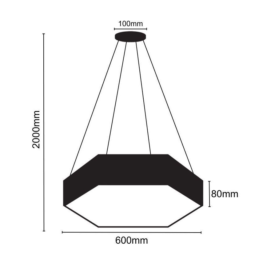 Κρεμαστό φωτιστικό οροφής LED LED/40W/230V 4000K διάμετρος 60 cm