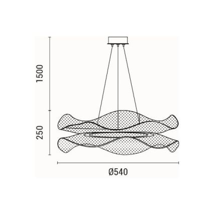 Κρεμαστό φωτιστικό οροφής LED LED/48W/230V 3000K