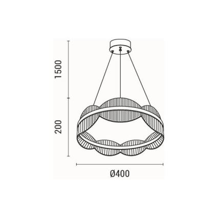 Κρεμαστό φωτιστικό οροφής LED LED/48W/230V 3000K