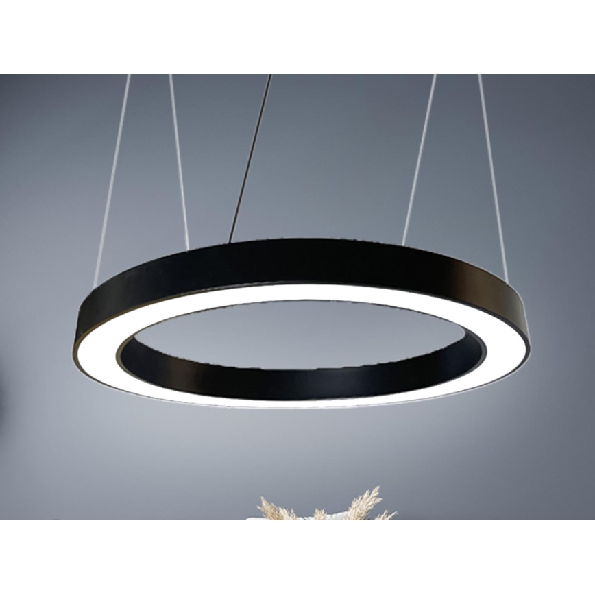 Κρεμαστό φωτιστικό οροφής LED LED/50W/230V 4000K διάμετρος 100 cm μαύρο