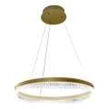 Κρεμαστό φωτιστικό οροφής LED LED/52W/230V διάμετρος 60 cm χρυσό