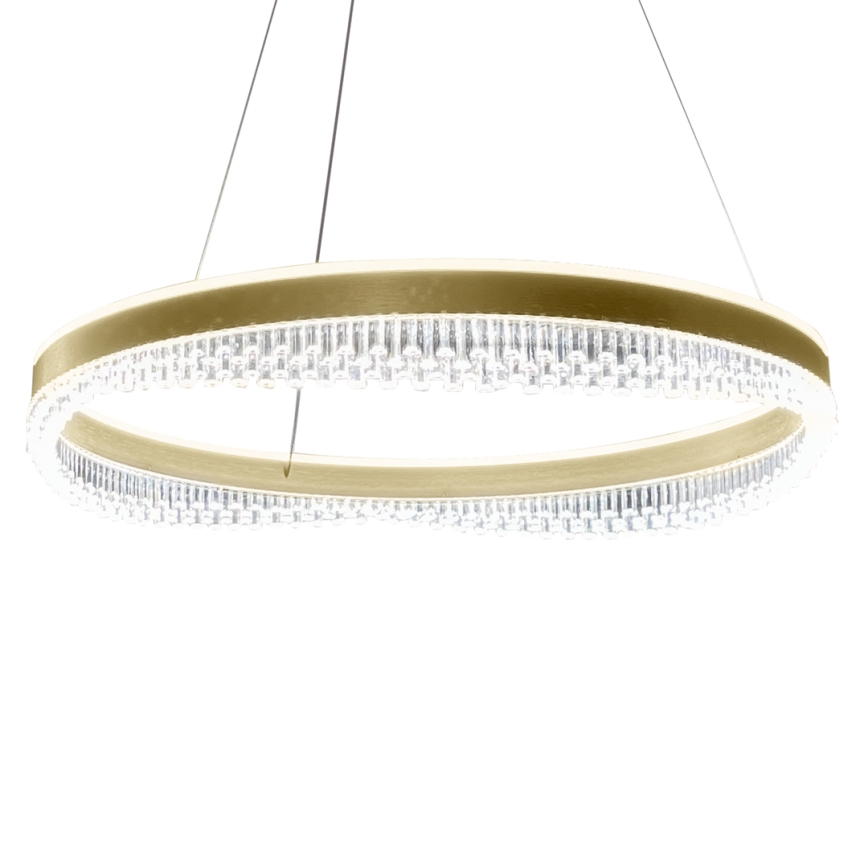 Κρεμαστό φωτιστικό οροφής LED LED/52W/230V διάμετρος 60 cm χρυσό