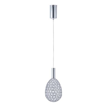 Κρεμαστό φωτιστικό οροφής LED LED/6,3W/230V 3000K γυαλιστερό χρώμιο διάμετρος 14 cm