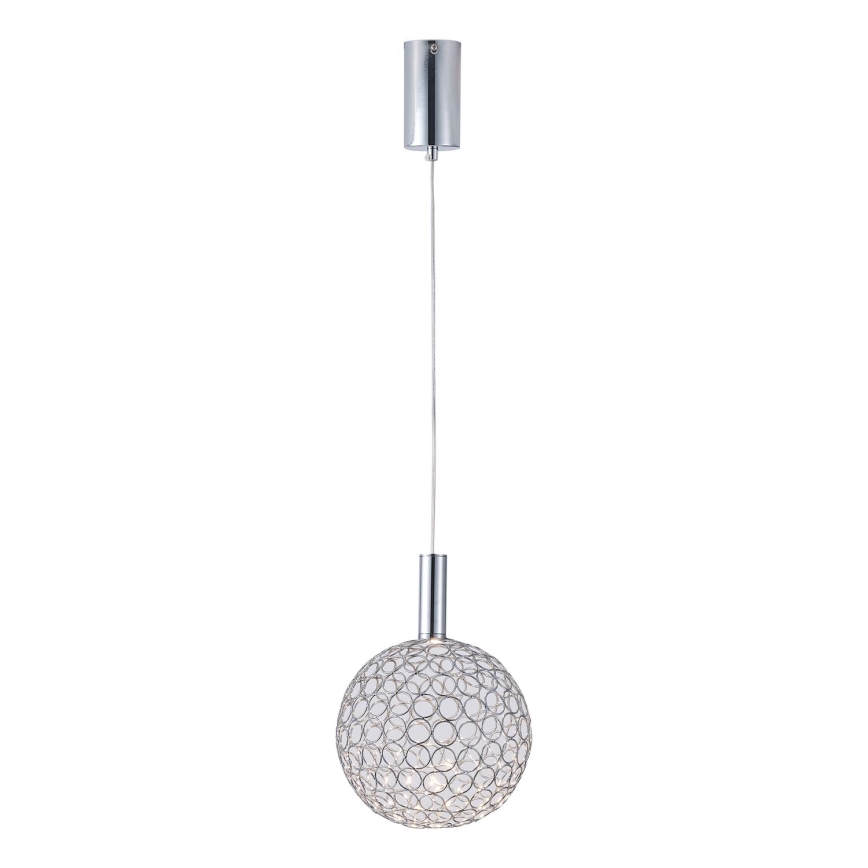 Κρεμαστό φωτιστικό οροφής LED LED/6,3W/230V 3000K γυαλιστερό χρώμιο διάμετρος 25 cm
