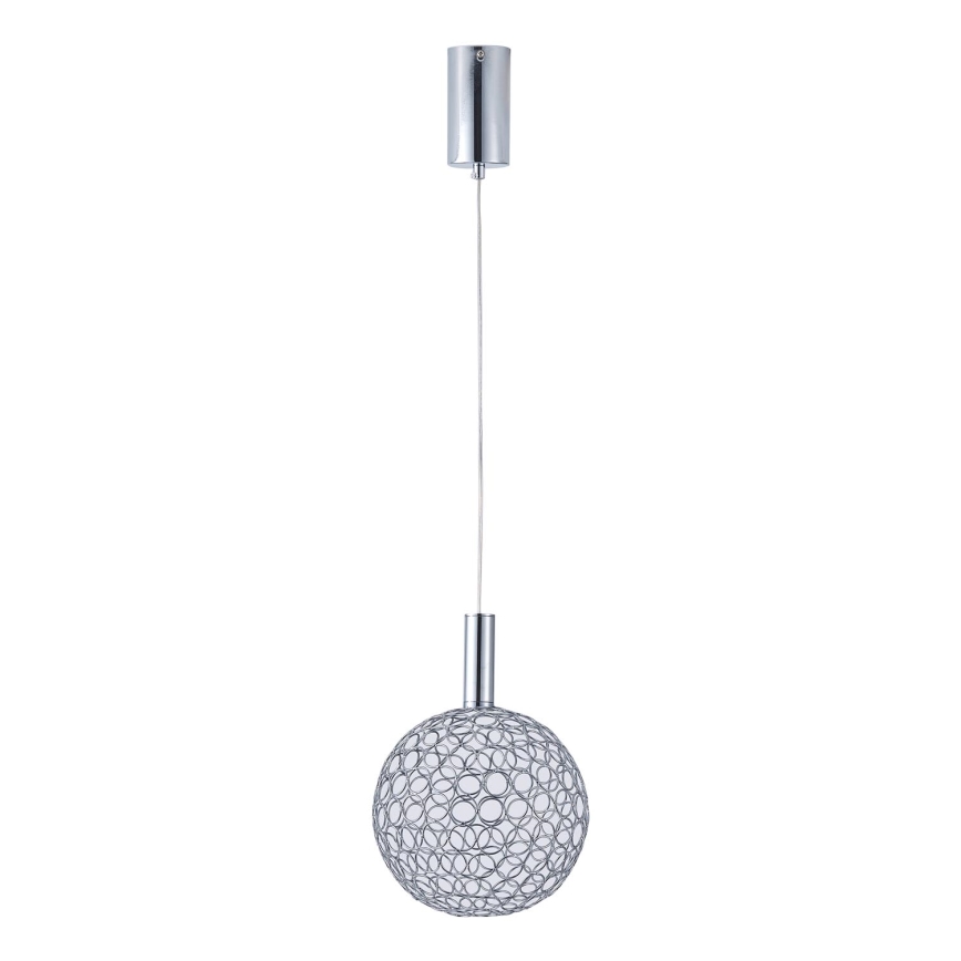 Κρεμαστό φωτιστικό οροφής LED LED/6,3W/230V 3000K γυαλιστερό χρώμιο διάμετρος 25 cm