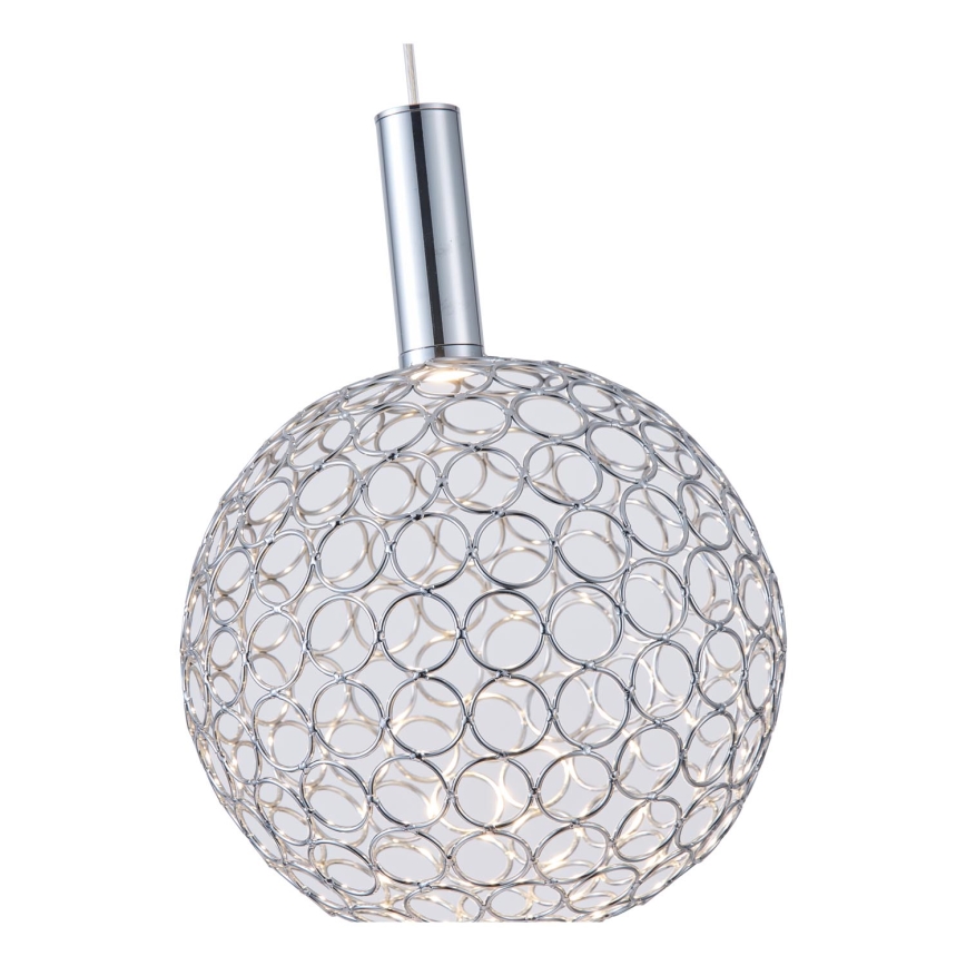 Κρεμαστό φωτιστικό οροφής LED LED/6,3W/230V 3000K γυαλιστερό χρώμιο διάμετρος 25 cm