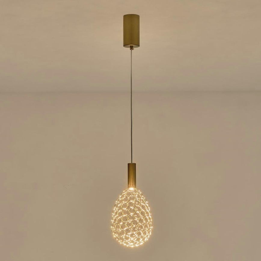 Κρεμαστό φωτιστικό οροφής LED LED/6,3W/230V 3000K χρυσό διάμετρος 14 cm