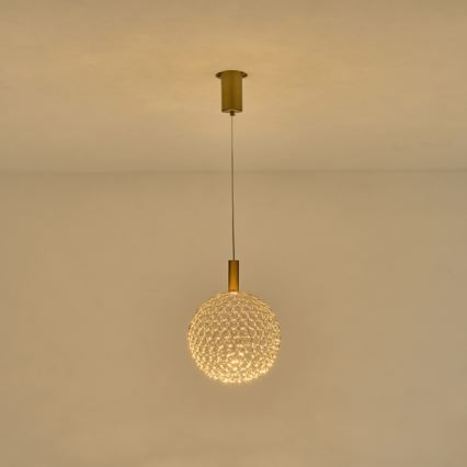 Κρεμαστό φωτιστικό οροφής LED LED/6,3W/230V 3000K χρυσό διάμετρος 25 cm