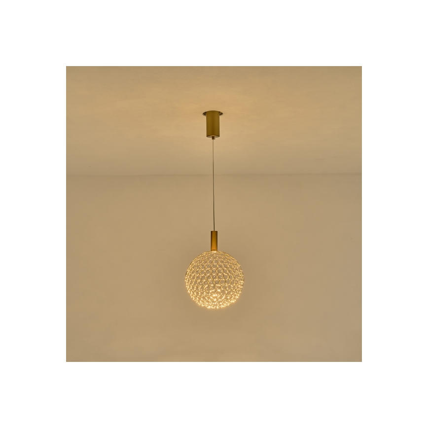 Κρεμαστό φωτιστικό οροφής LED LED/6,3W/230V 3000K χρυσό διάμετρος 25 cm