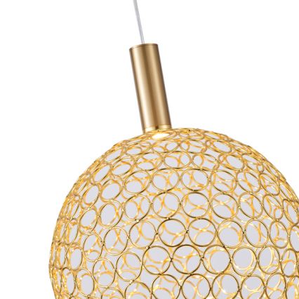 Κρεμαστό φωτιστικό οροφής LED LED/6,3W/230V 3000K χρυσό διάμετρος 25 cm