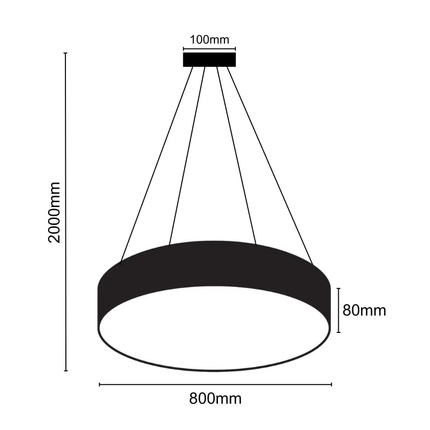 Κρεμαστό φωτιστικό οροφής LED LED/70W/230V 4000K διάμετρος 80 cm