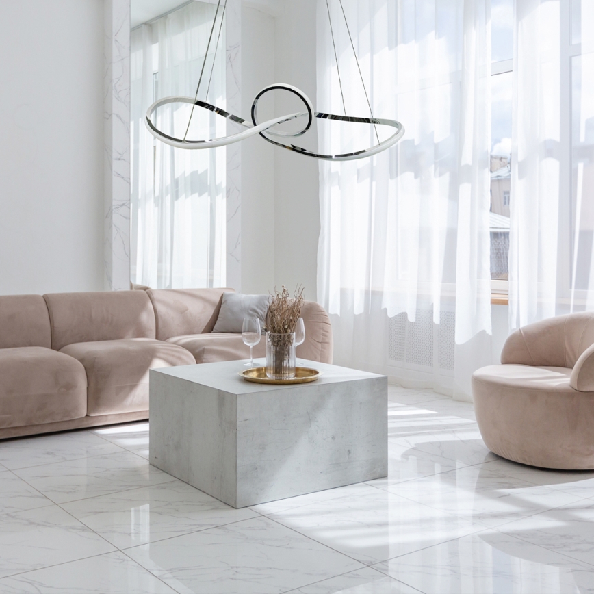 Κρεμαστό φωτιστικό οροφής LED MARCO LED/42W/230V γυαλιστερό χρώμιο