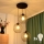 Κρεμαστό φωτιστικό οροφής LED MERCURE 3xE27/15W/230V ø 50 cm μαύρο
