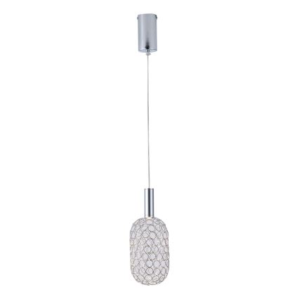 Κρεμαστό φωτιστικό οροφής LED PERFORATO LED/6,3W/230V 3000K γυαλιστερό χρώμιο διάμετρος 13 cm