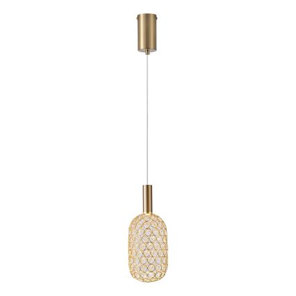 Κρεμαστό φωτιστικό οροφής LED PERFORATO LED/6,3W/230V 3000K χρυσό διάμετρος 13 cm