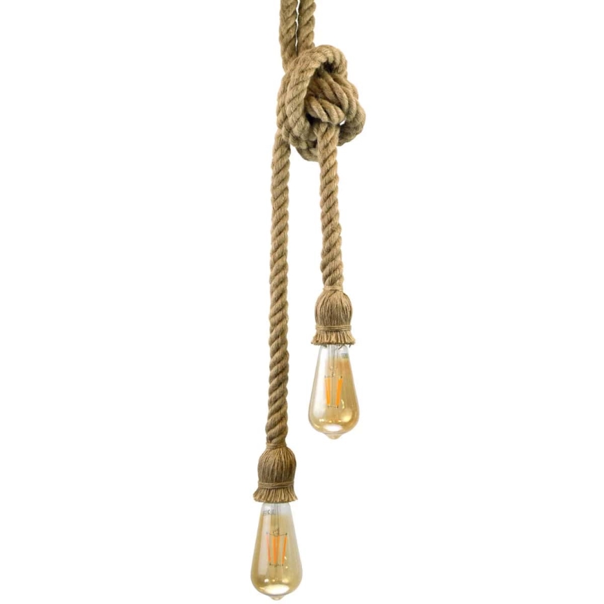 Κρεμαστό φωτιστικό οροφής LED ROPE 2xE27/10W/230V