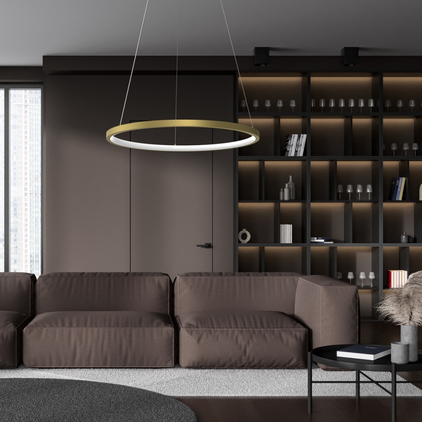 Κρεμαστό φωτιστικό οροφής LED  ROTONDA LED/27W/230V χρυσό