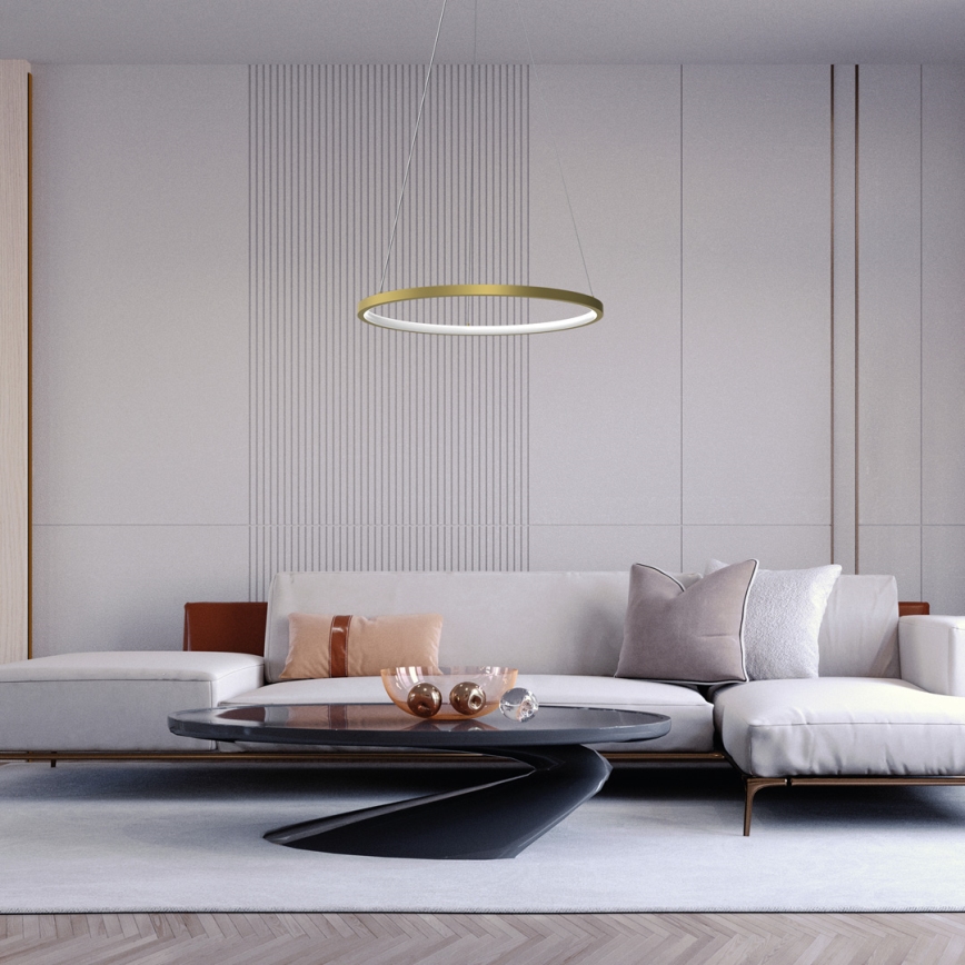 Κρεμαστό φωτιστικό οροφής LED  ROTONDA LED/27W/230V χρυσό