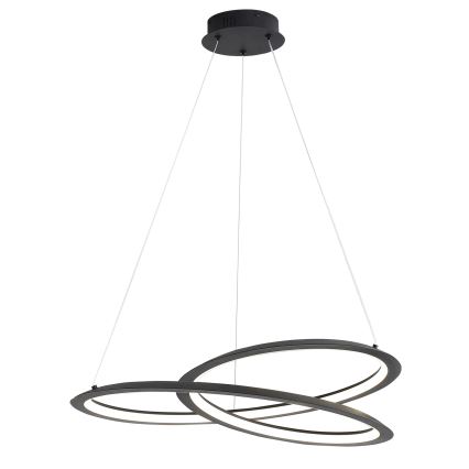 Κρεμαστό φωτιστικό οροφής LED TANGO LED/44W/230V 4000K διάμετρος 60 cm μαύρο