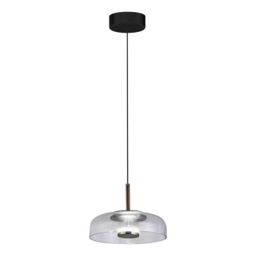 Κρεμαστό φωτιστικό οροφής LED VETRO LED/6W/230V διάμετρος 23 cm γκρι/μαύρο