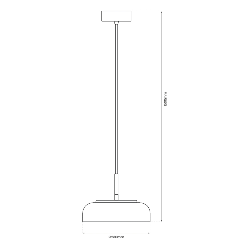 Κρεμαστό φωτιστικό οροφής LED VETRO LED/6W/230V διάμετρος 23 cm γκρι/μαύρο
