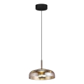 Κρεμαστό φωτιστικό οροφής LED VETRO LED/6W/230V διάμετρος 23 cm μπεζ/μαύρο