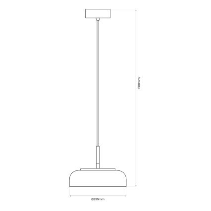 Κρεμαστό φωτιστικό οροφής LED VETRO LED/6W/230V διάμετρος 23 cm μπεζ/μαύρο