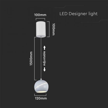 Κρεμαστό φωτιστικό οροφής LED αφής LED/8,5W/230V 3000K λευκό