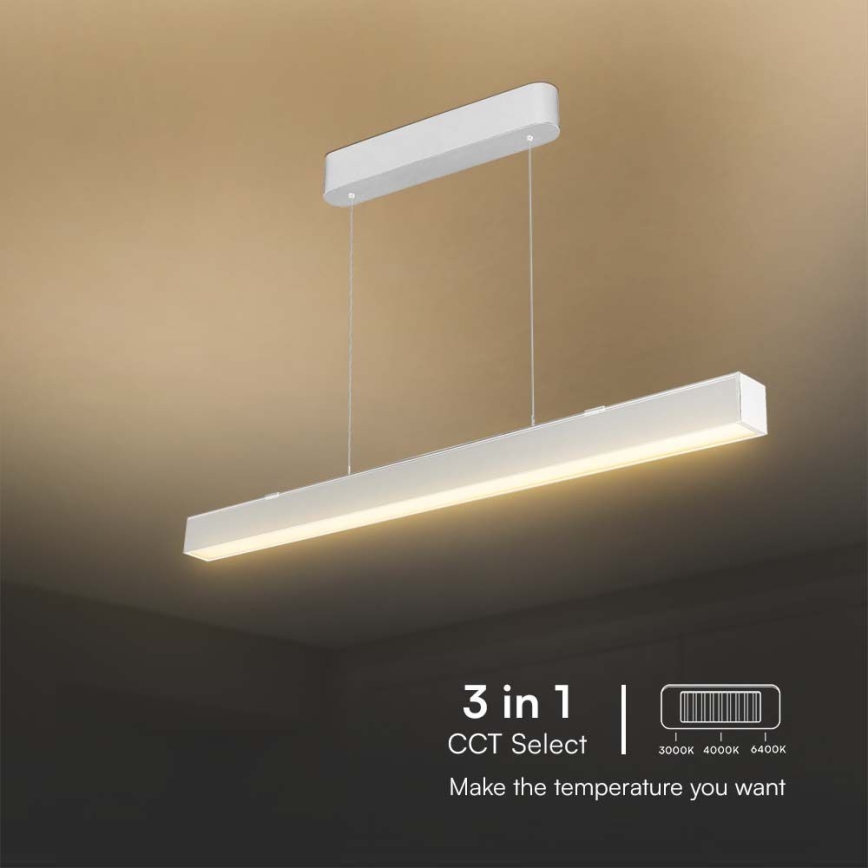 Κρεμαστό φωτιστικό οροφής LED ράγα LED/40W/230V 3000/4000/6400K λευκό