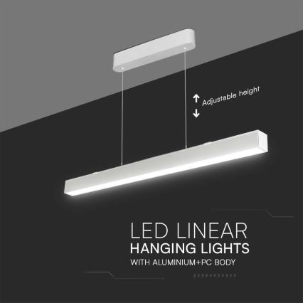 Κρεμαστό φωτιστικό οροφής LED ράγα LED/40W/230V 3000/4000/6400K λευκό
