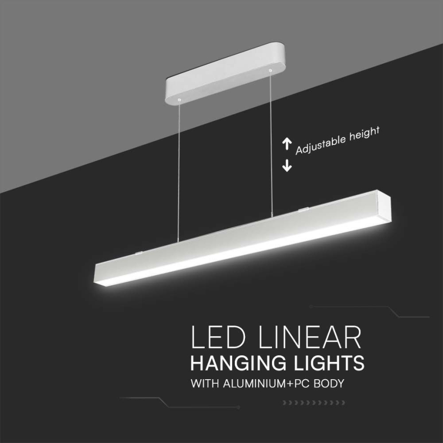 Κρεμαστό φωτιστικό οροφής LED ράγα LED/40W/230V 3000/4000/6400K λευκό