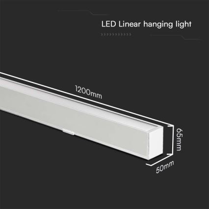 Κρεμαστό φωτιστικό οροφής LED ράγα LED/40W/230V 3000/4000/6400K λευκό