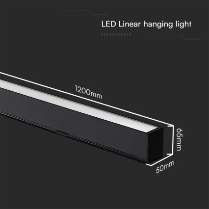 Κρεμαστό φωτιστικό οροφής LED ράγα LED/40W/230V 3000/4000/6400K μαύρο