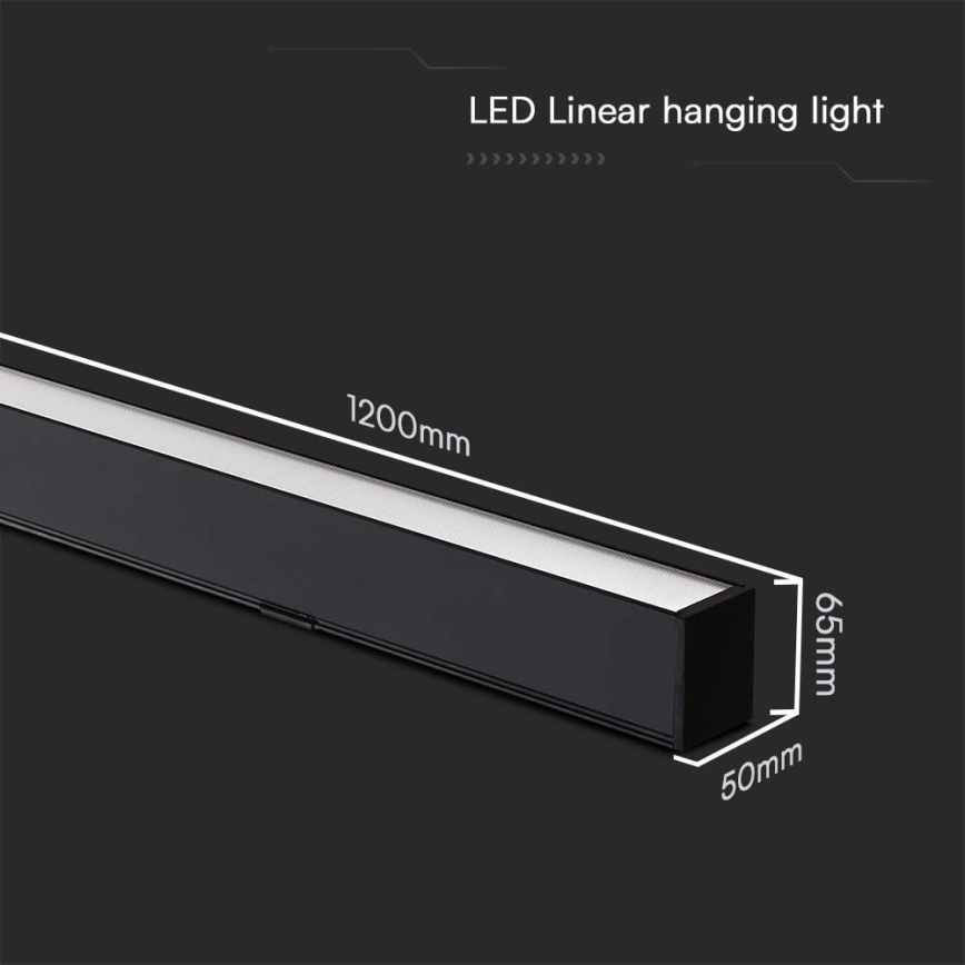 Κρεμαστό φωτιστικό οροφής LED ράγα LED/40W/230V 3000/4000/6400K μαύρο