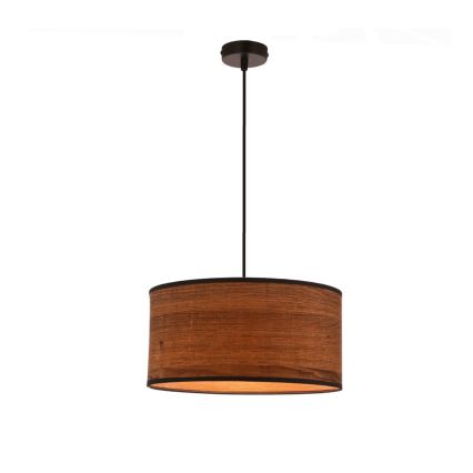 Κρεμαστό φωτιστικό οροφής LEGNO 1xE27/40W/230V διάμετρος 30 cm καφέ