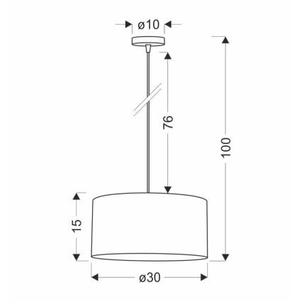 Κρεμαστό φωτιστικό οροφής LEGNO 1xE27/40W/230V διάμετρος 30 cm καφέ