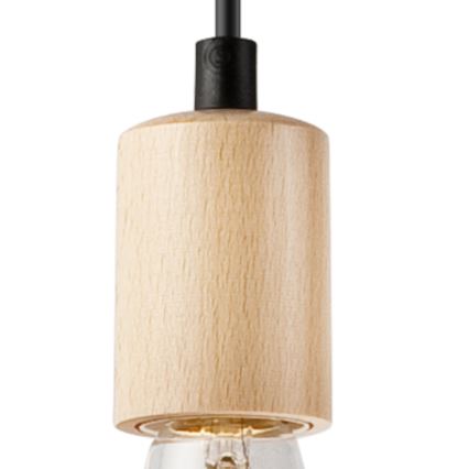 Κρεμαστό φωτιστικό οροφής LEON 3xE27/60W/230V οξιά