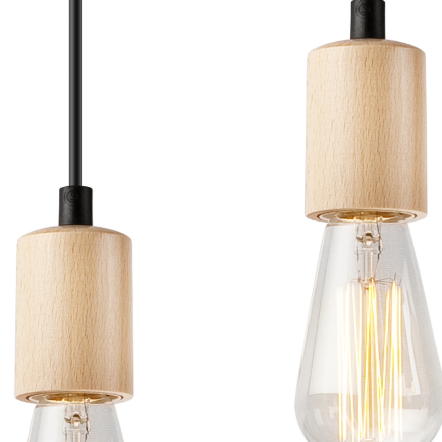 Κρεμαστό φωτιστικό οροφής LEON 5xE27/60W/230V οξιά