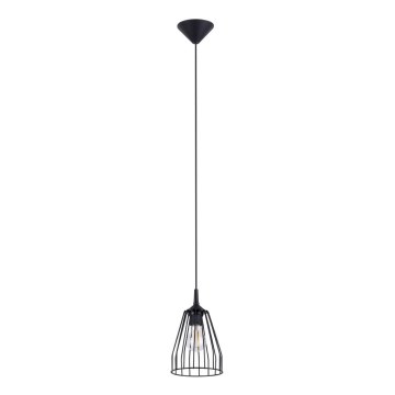 Κρεμαστό φωτιστικό οροφής LEYO 1xE27/15W/230V μαύρο