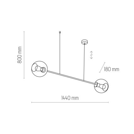 Κρεμαστό φωτιστικό οροφής LIBRA 2xE27/15W/230V