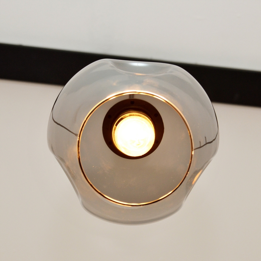 Κρεμαστό φωτιστικό οροφής LILI 3xE27/15W/230V μαύρο/γκρι