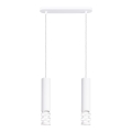 Κρεμαστό φωτιστικό οροφής LIRO 2xGU10/10W/230V λευκό