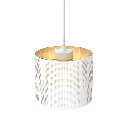 Κρεμαστό φωτιστικό οροφής LOFT SHADE 1xE27/60W/230V διάμετρος 18 cm λευκό/χρυσό