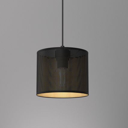 Κρεμαστό φωτιστικό οροφής LOFT SHADE 1xE27/60W/230V διάμετρος 18 cm μαύρο/χρυσό