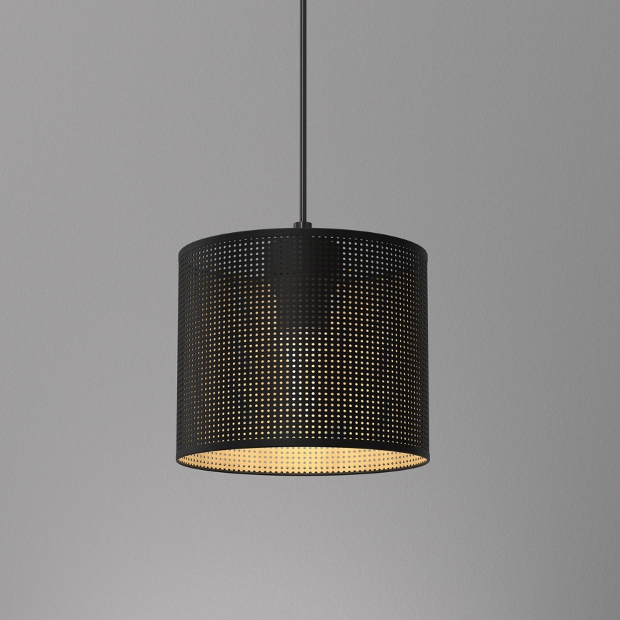 Κρεμαστό φωτιστικό οροφής LOFT SHADE 1xE27/60W/230V διάμετρος 18 cm μαύρο/χρυσό