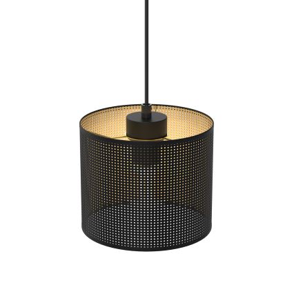 Κρεμαστό φωτιστικό οροφής LOFT SHADE 1xE27/60W/230V διάμετρος 18 cm μαύρο/χρυσό