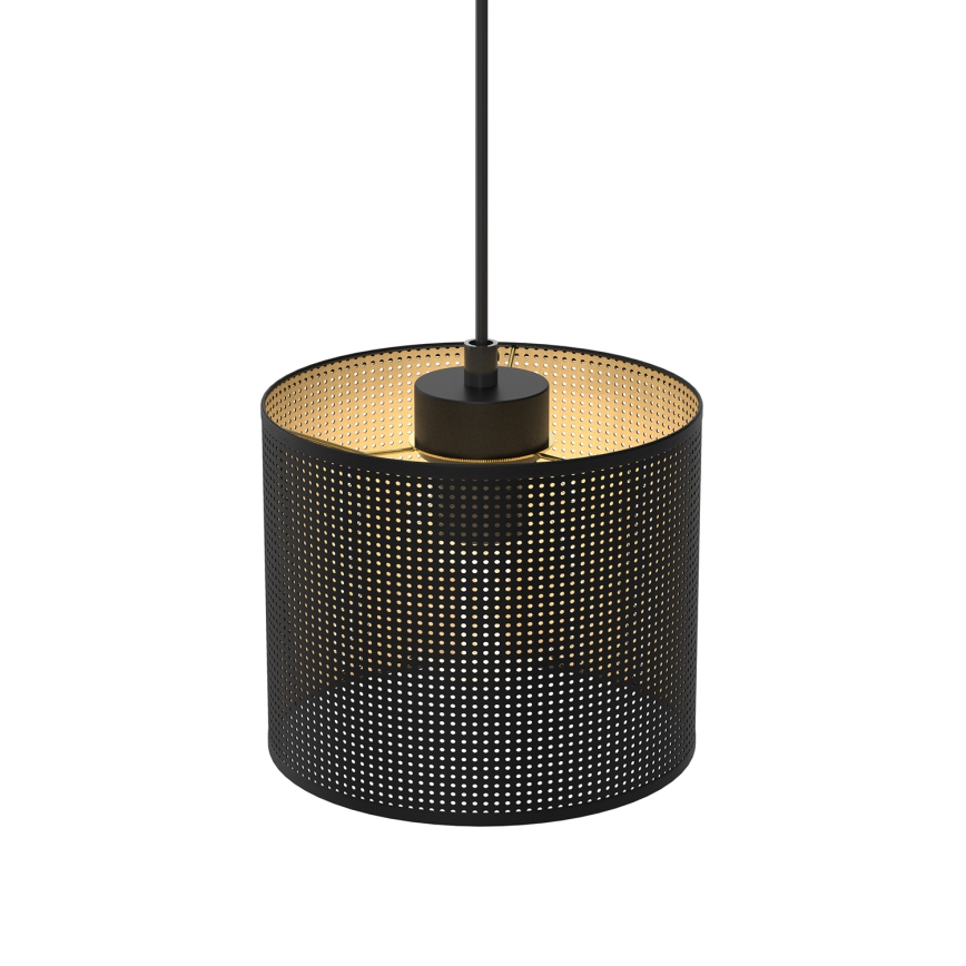 Κρεμαστό φωτιστικό οροφής LOFT SHADE 1xE27/60W/230V διάμετρος 18 cm μαύρο/χρυσό
