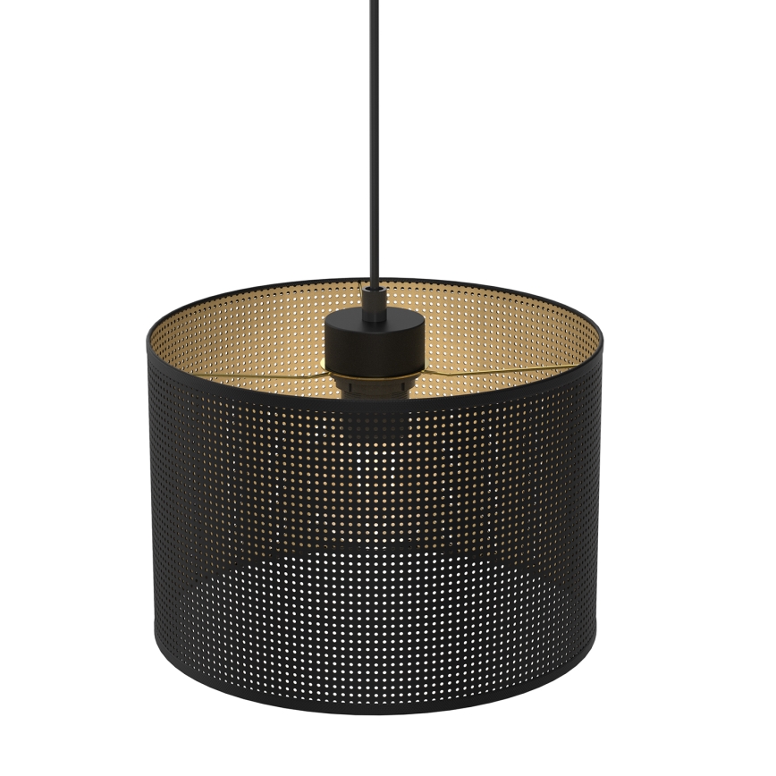 Κρεμαστό φωτιστικό οροφής LOFT SHADE 1xE27/60W/230V διάμετρος 25 cm μαύρο/χρυσό